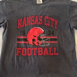 Kansas City Football Tee - Black and Red